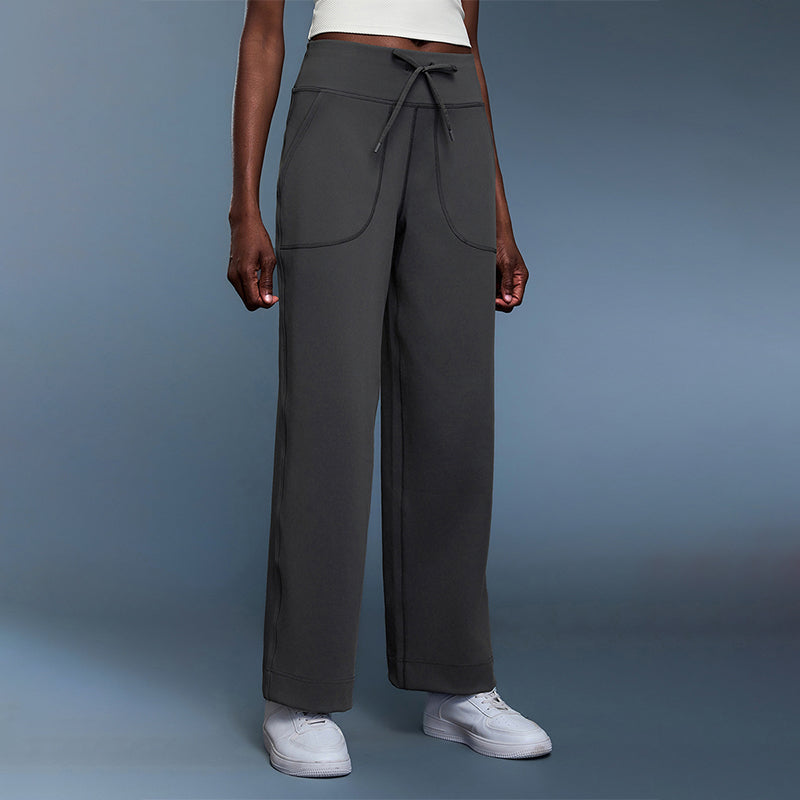 Buttery-soft fleece-lined relaxed straight-leg sweatpants