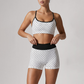 Wholesale Wave Point Quick Dry Naked Feel Vest+High Waist Short Set (Pre-sale)