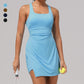 Waist-Cinching Slit Tennis Dress