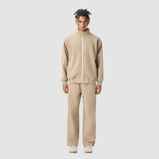 Wholesale Men’s Striped Zip Jacket + Track Pants Set