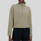 Half-zip stand collar drawstring sports top