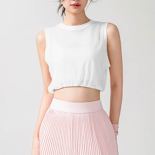 Wholesale Women's Crop Sleeveless Yoga Top – Quick-Dry Breathable Rayon Blend