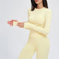 Wholesale solid color long-sleeved top + leggings