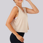 Wholesale Women's Open-Back Yoga Vest – Loose Breathable Gym Running Tank Top
