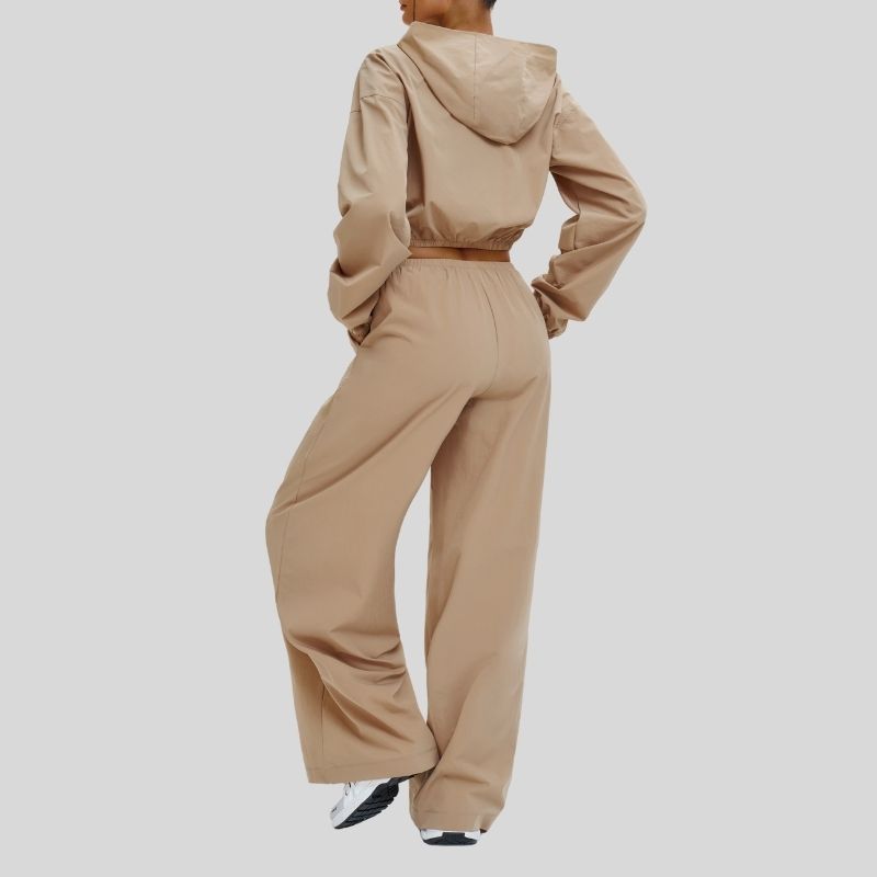 Wholesale sun protection hooded jacket + loose wide-leg pants