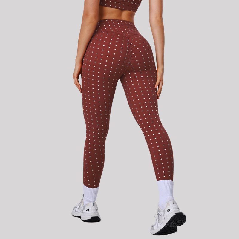 Wholesale Silver Stamping Polka Dot Hip Lifting leggings