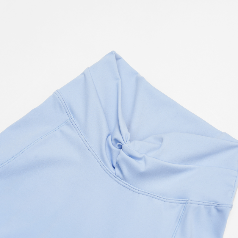 Removable Bra Pad Tank top+Pleated waistband sport shorts 2-piece set