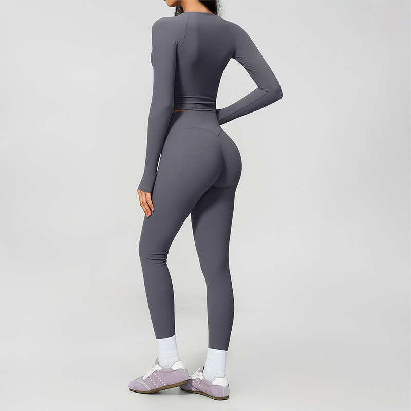 Wholesale Women's Cream-Feel Fleece Long Sleeve Top & High-Waist Leggings Set