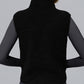 Stand collar plus velvet sleeveless zipper sports vest