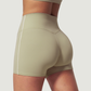 Wholesale Women's Seam-Detail Colorblock High-Waist Booty Shorts – Butt-Lifting Yoga Gym Activewear
