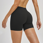 Wholesale women's solid color high-waisted shorts