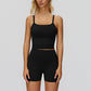 Sports vest with U-shaped+High waisted sports shorts 2-piece set
