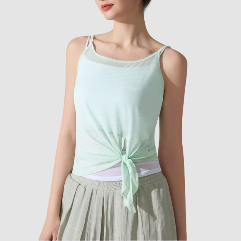 Wholesale sweat-wicking and breathable Pilates Yoga Cover-up Sleeveless Sports Tank Top