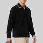 Wholesale Vintage Fleece Polo Sweatshirt – Heavyweight Loose Pullover