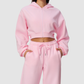 Wholesale Women's Zip Up Hoodie – Cropped Fleece-Lined Sport Jacket