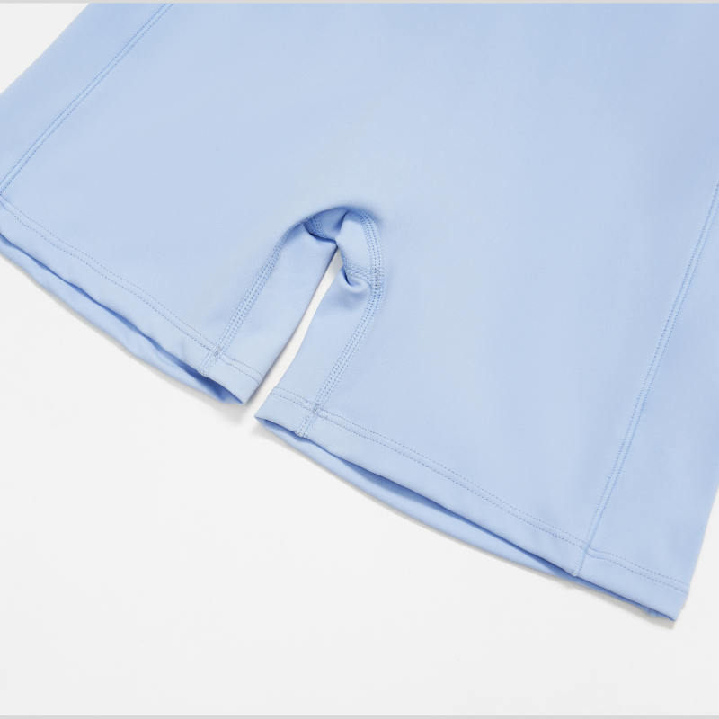 Removable Bra Pad Tank top+Pleated waistband sport shorts 2-piece set