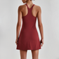 Wholesale Naked-Feel Anti-Exposure Sports Tennis Dress with Built-In Bra – Quick-Dry Active Dress