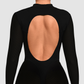 Wholesale Women's Mesh Panel Long Sleeve  Yoga Bodysuit