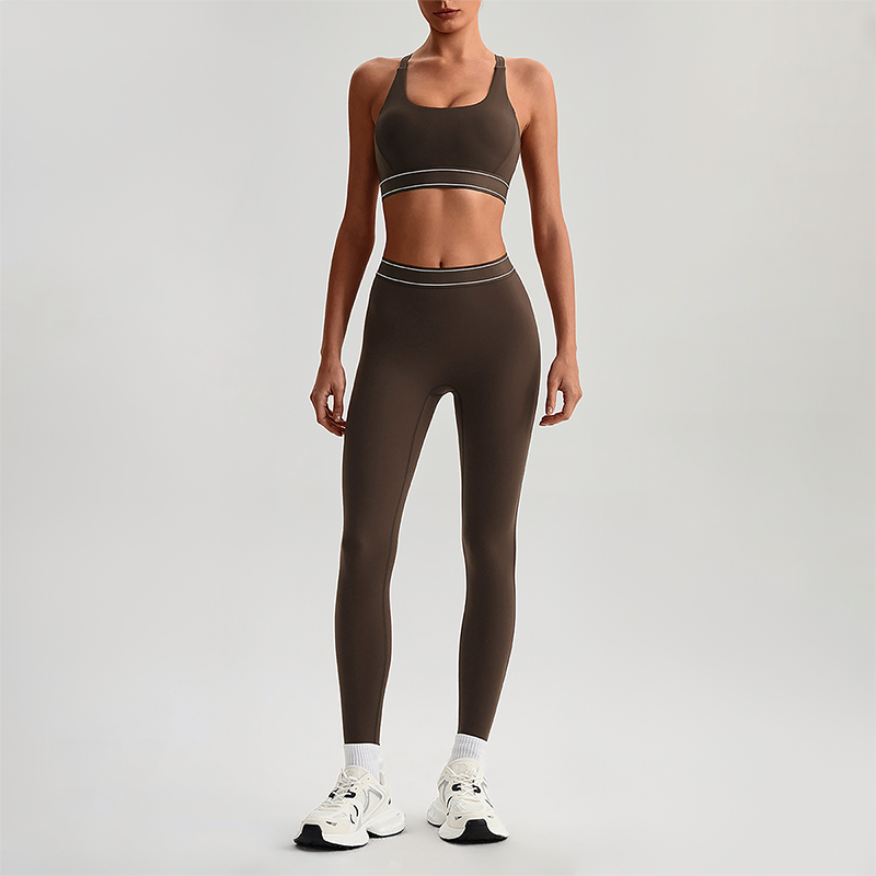 Wholesale Naked-Feel Sports Bra & High-Waist Biker Shorts Set – Quick-Dry Yoga 2-Piece set