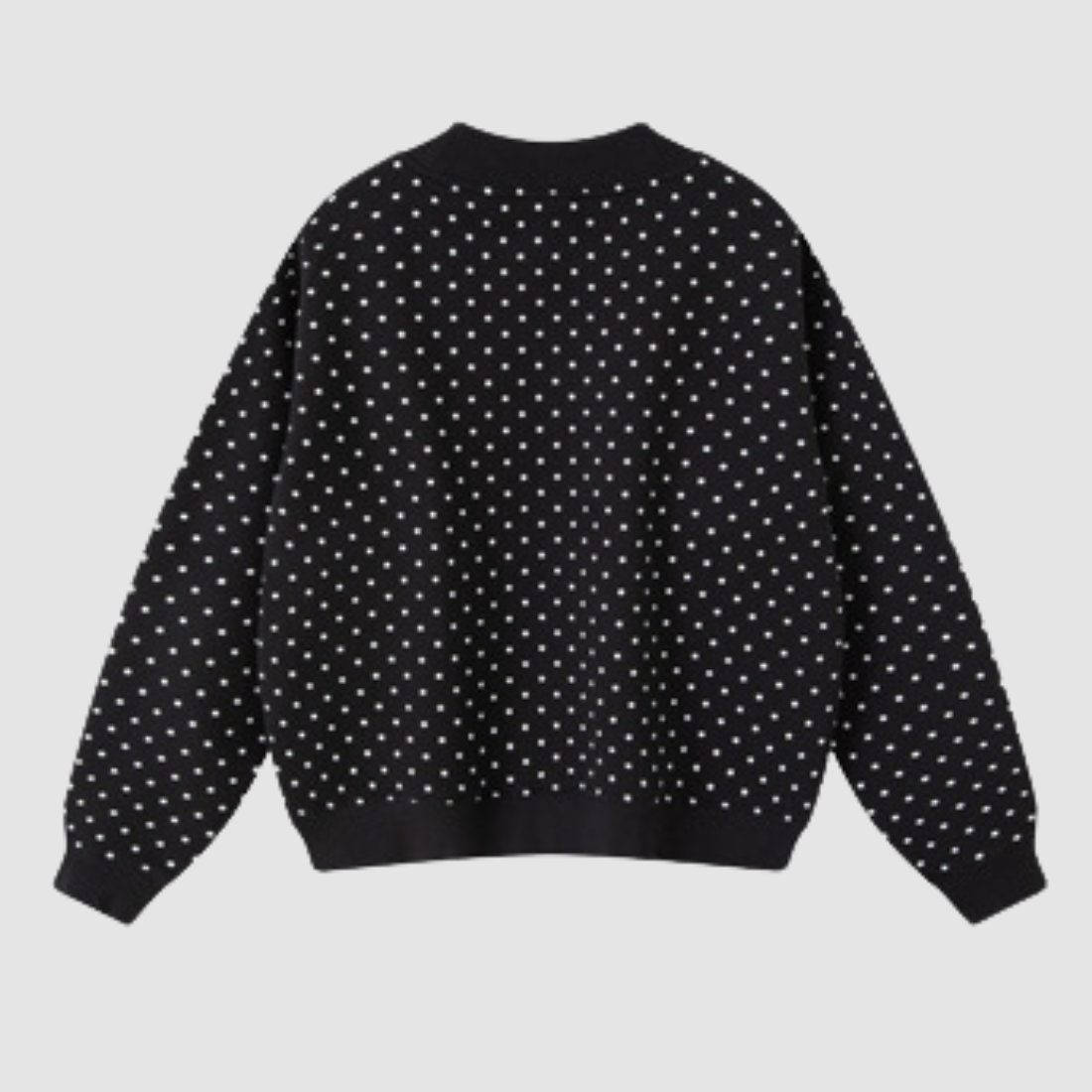 Wholesale Mock Neck Sweatshirt Women's Polka-Dot Fleece Pullover