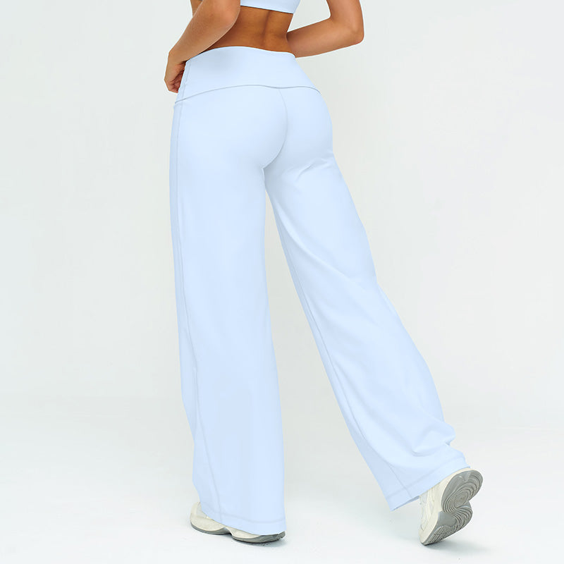 High-waisted loose wide-leg pants