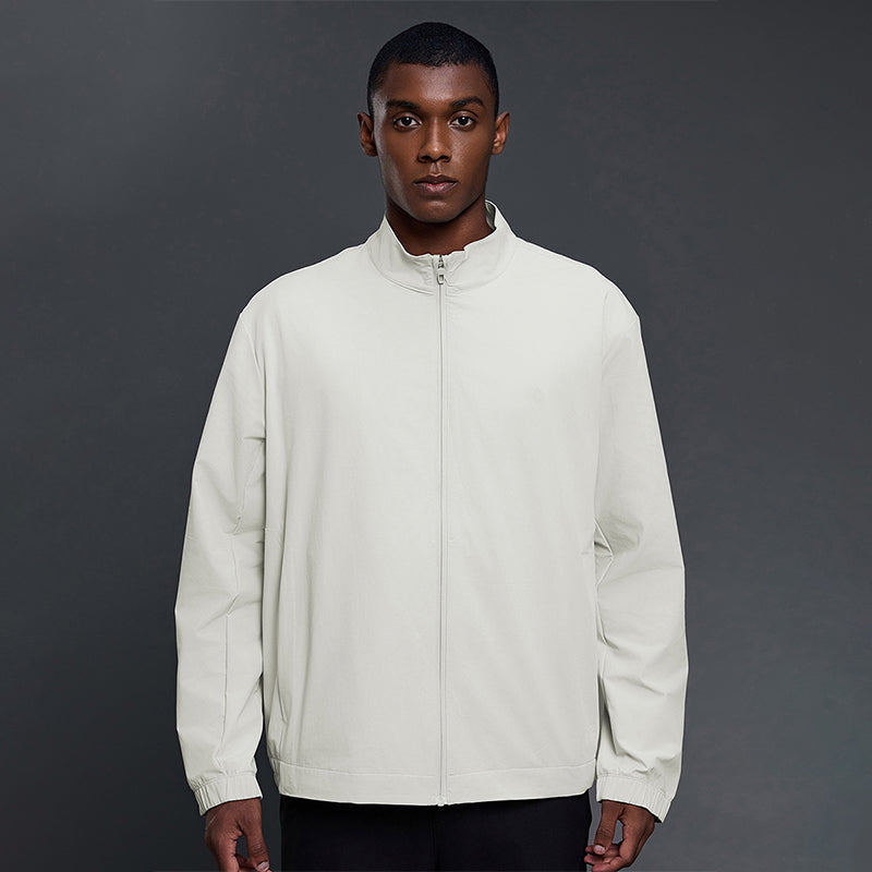 Stand collar Zip jacket