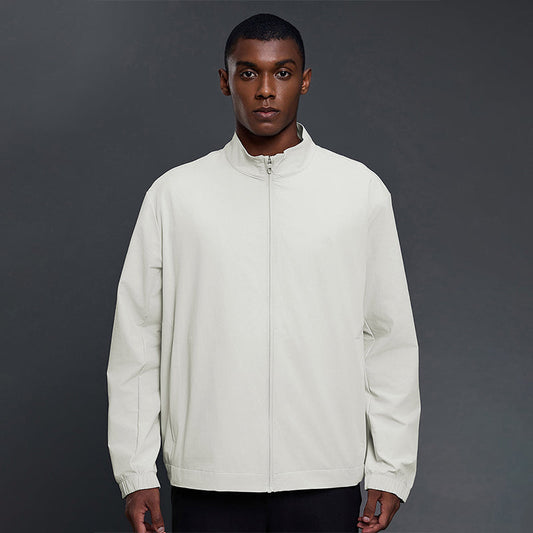 Stand collar Zip jacket