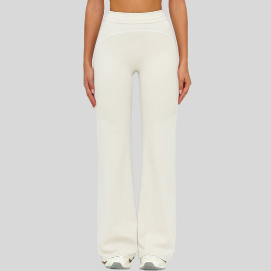 Wholesale High-waisted contrasting loose wide-leg pants | Wonderxfans bulk activewear