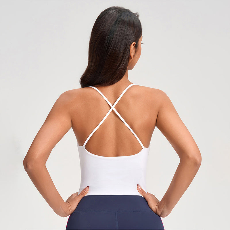 Wholesale elastic open-back tank top