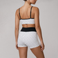 Wholesale Wave Point Quick Dry Naked Feel Vest+High Waist Short Set (Pre-sale)