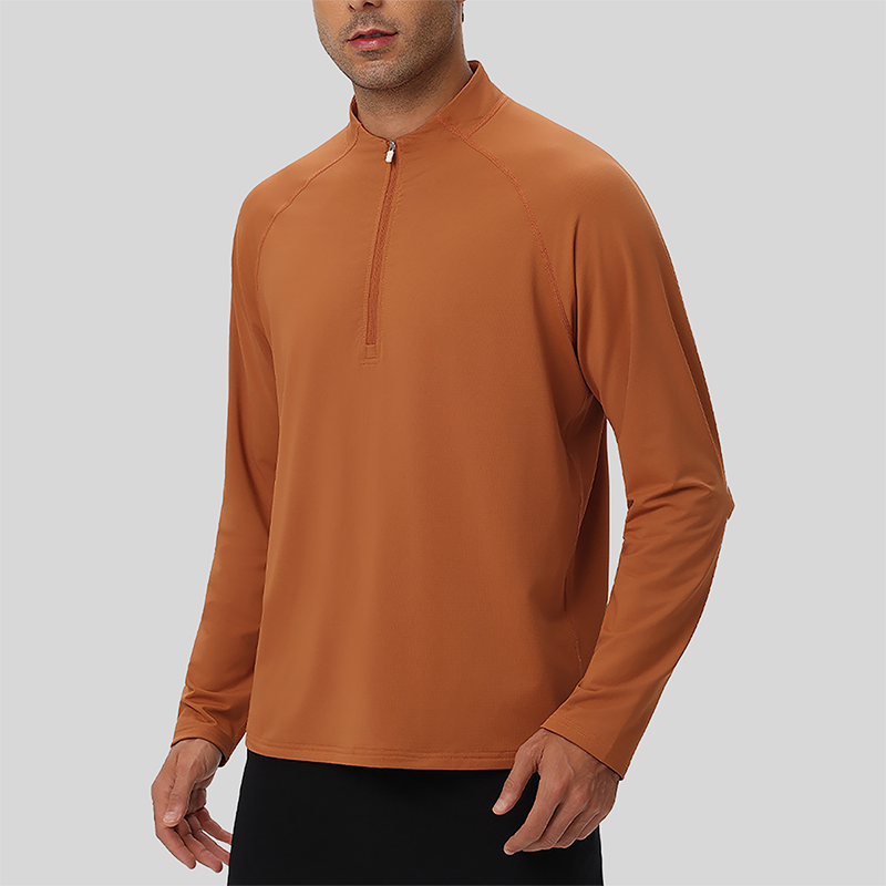 Men's Half-Zip Athletic Long Sleeve Lightweight Thermal Outdoor Top
