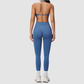 Wholesale Women's Seamless Sports Bra and Leggings Set – Open-Back Yoga Set