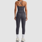 Women's Activewear Padded Sleeveless Top & Straight-Leg Pants Yoga Set