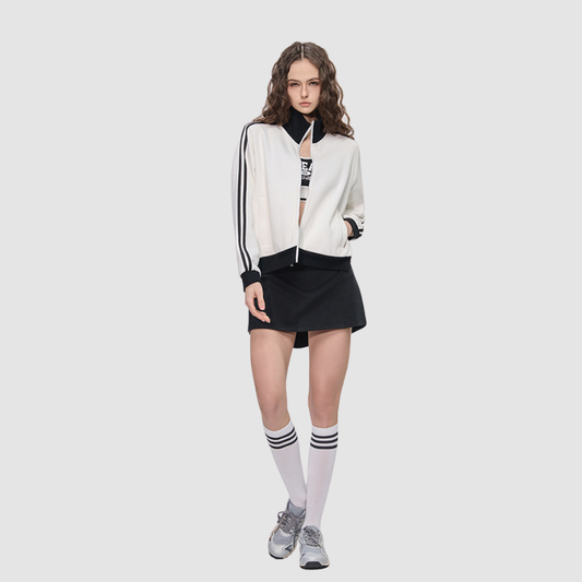 Wholesale Zippered contrasting stand up collar | Wonderxfans bulk activewear