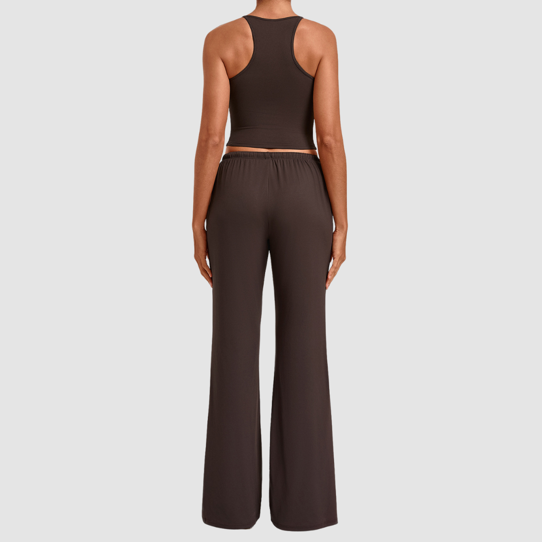 Wholesale Women’s Backless Cami & Straight-Leg Pants Yoga Set