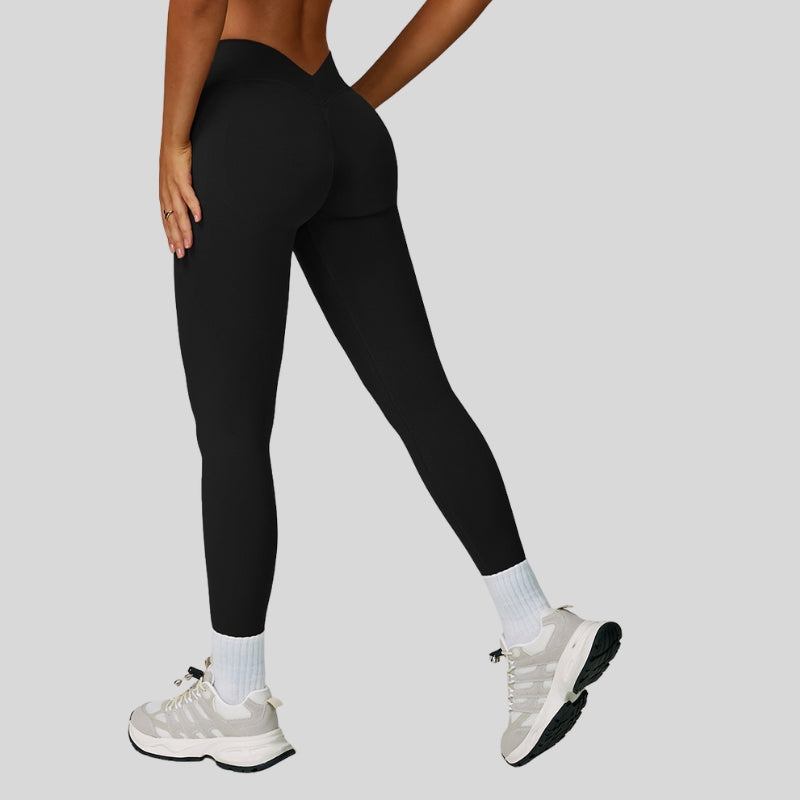 Seamless V-shaped back waist quick-drying legginggs