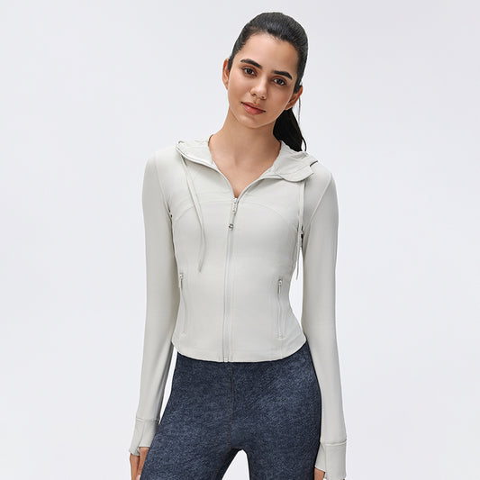 Wholesale Short Hooded Yoga Athletic Jacket | Wonderxfans bulk activewear