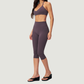 Wholesale Women's Seam-Detail Sports Bra + Mid-Length Shorts Set – Butt-Lifting Yoga Gym Activewear
