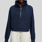Half-Zip Stand Collar Fleece Sweatshirt