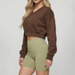 Wholesale long sleeved loose casual solid color hoodie