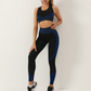 Yoga pants + seamless zip sports bra two-piece set