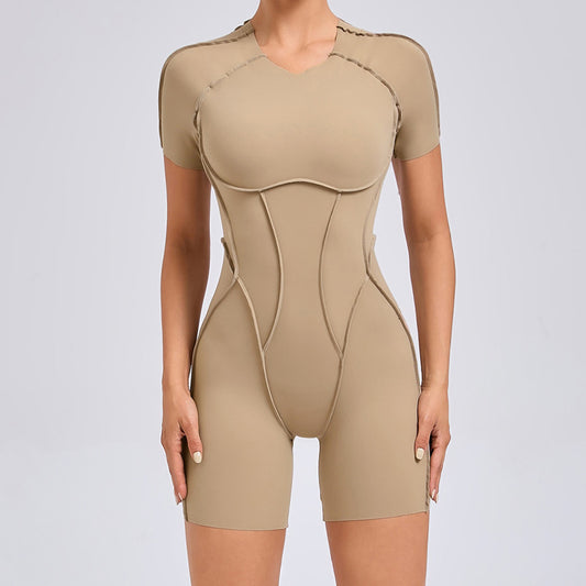 Leggings sin respaldo de manga corta Bodysuit