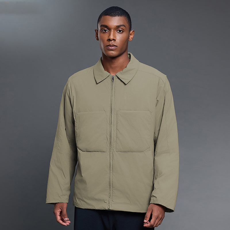 Classic lapel windproof warm jacket