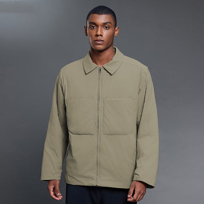 Classic lapel windproof warm jacket