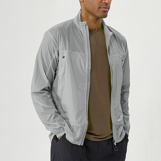 Wholesale Men's Lightweight Breathable Outdoor Sun Protection Jacket – Quick-Dry UPF50+ Sportswear