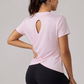 Wholesale Women's short sleeve tee quick dry running gym top