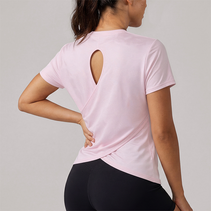 Wholesale Women's short sleeve tee quick dry running gym top