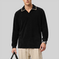 Wholesale Vintage Fleece Polo Sweatshirt – Heavyweight Loose Pullover