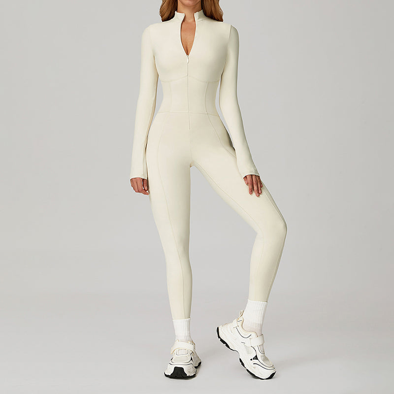 Snug-Fit Long Sleeve Jumpsuit