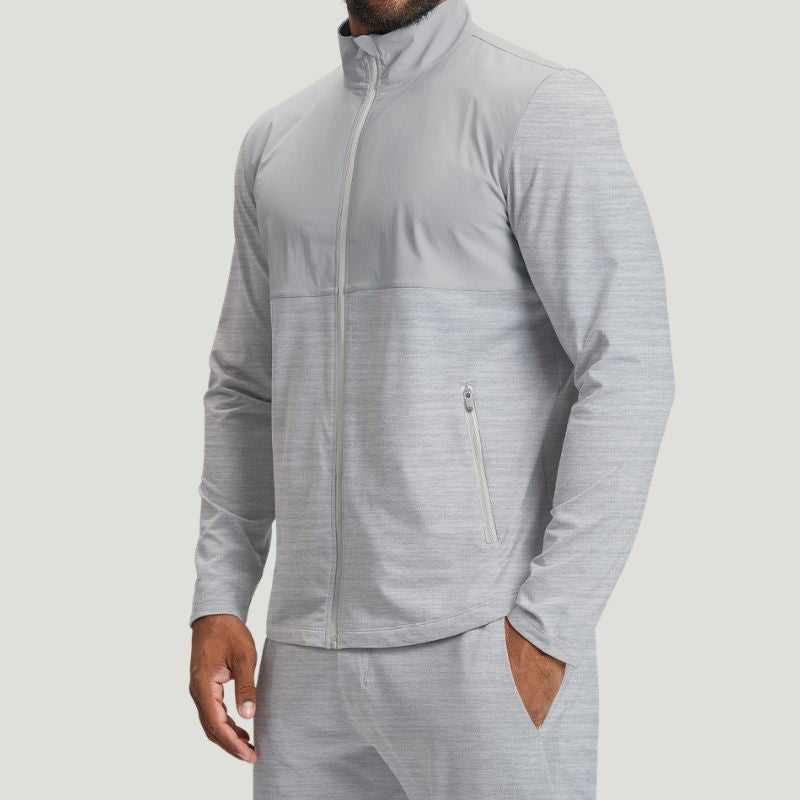 Wholesale mens long sleeve zip jacket